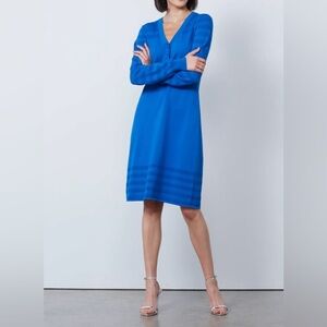 Carlisle Collection Countess Dress Blue Size S Midi Casual